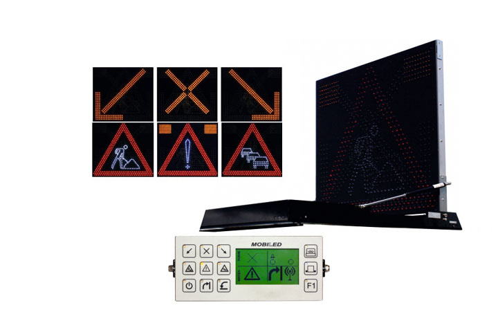 Mobile LED alternating traffic signs